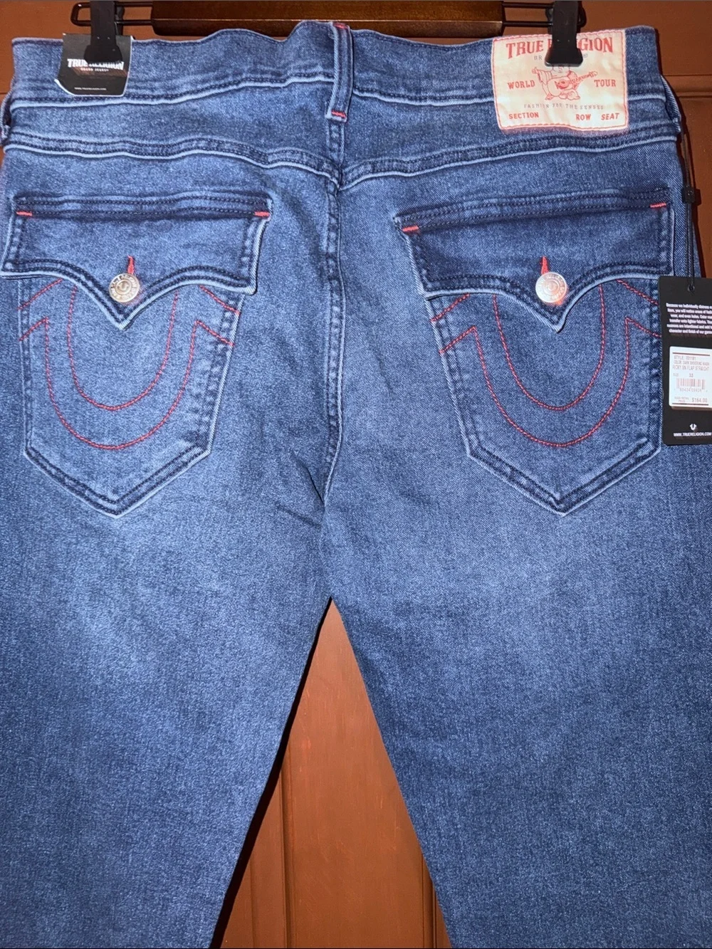 True Religion Men's Dark Blue Slim Straight Jeans